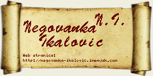 Negovanka Ikalović vizit kartica